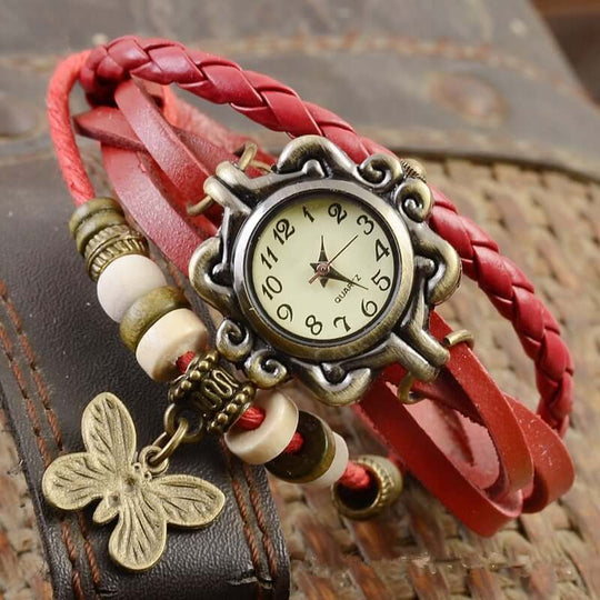 Damen Armbanduhr Vintage Stil mit Charmanten Design und Quarzwerk 1