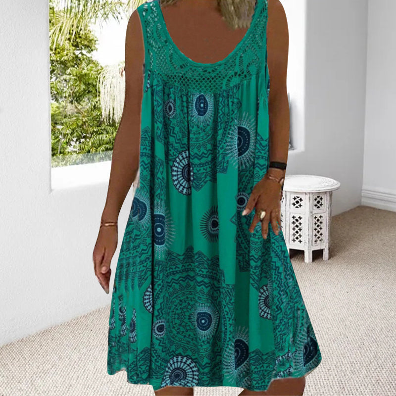 Damen Ärmelloses Sommerkleid Mit Verspieltem Print, Luftig Und Vielseitig Kombinierbar 6