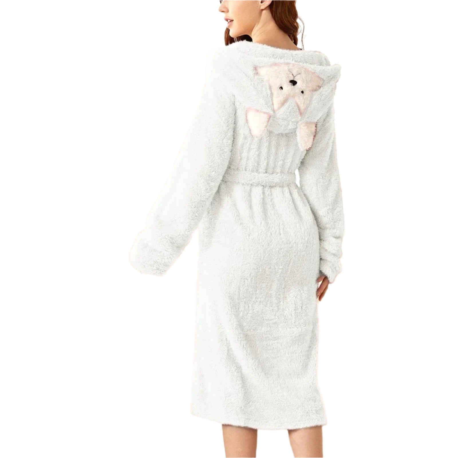 Damen Bademantel Weich und Warm aus Mikrofaser 0