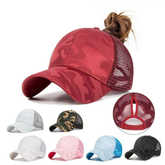Damen Baseballcap mit Zopfloch und Klettverschluss 7