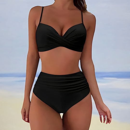 Damen Bikini Set Hochtailliert Modern Dehnbares Material 1