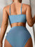 Damen Bikini mit hoher Taille Modernes Design 4