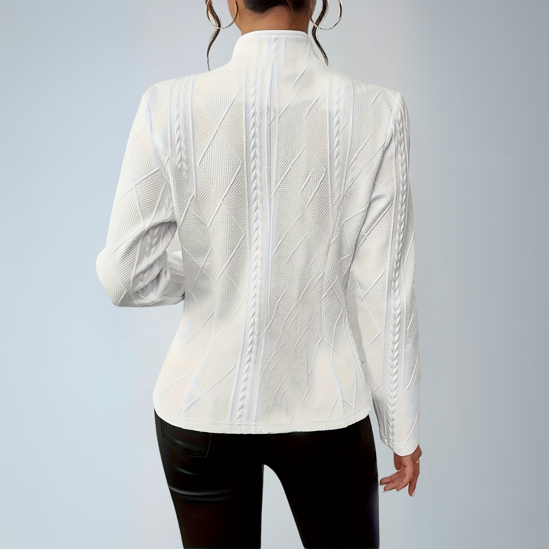 Damen Blazer Elegantes Texturiertes Design 1