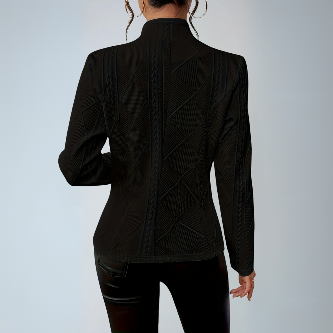 Damen Blazer Elegantes Texturiertes Design 2