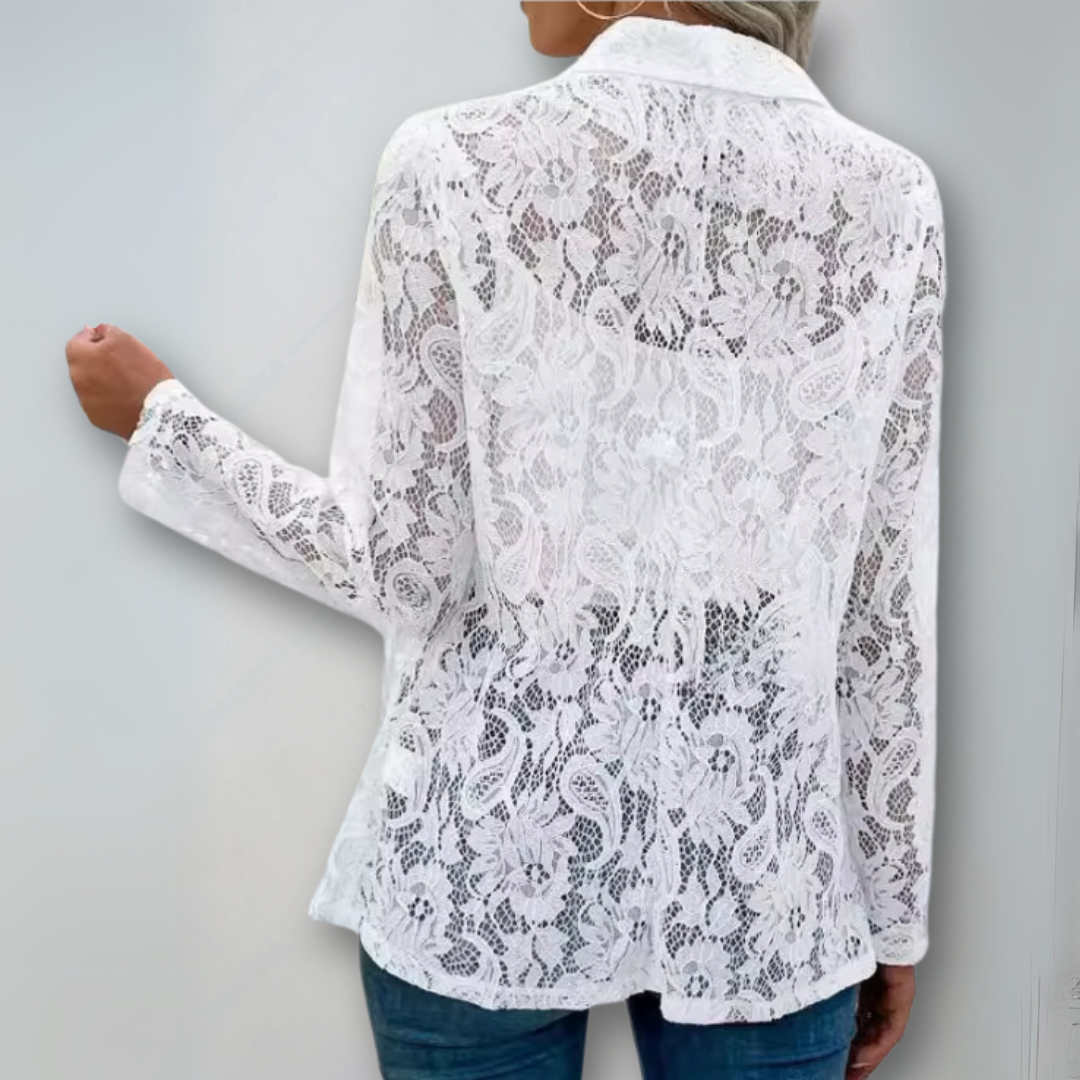 Damen Blazer aus Spitze mit taillierter Passform 2