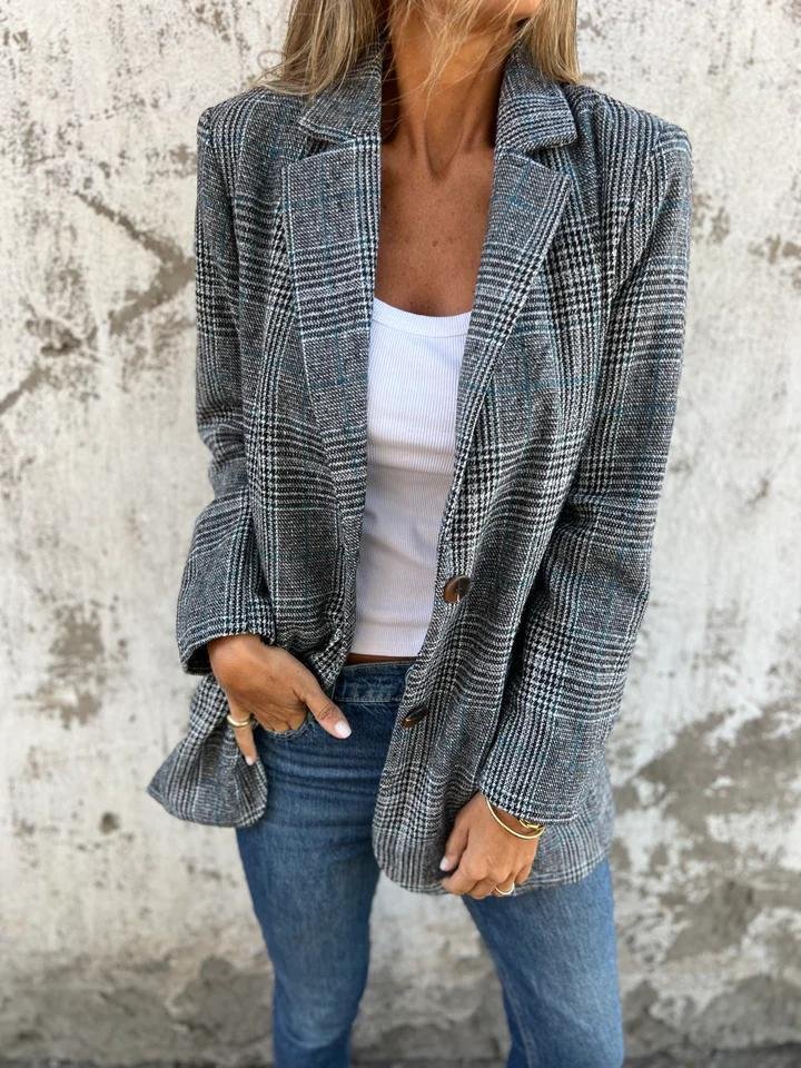 Damen Blazer mit Karomuster für den Frühling 3