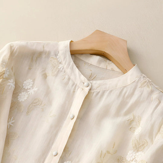 Damen Bluse Leicht Baumwolle Elegante 4