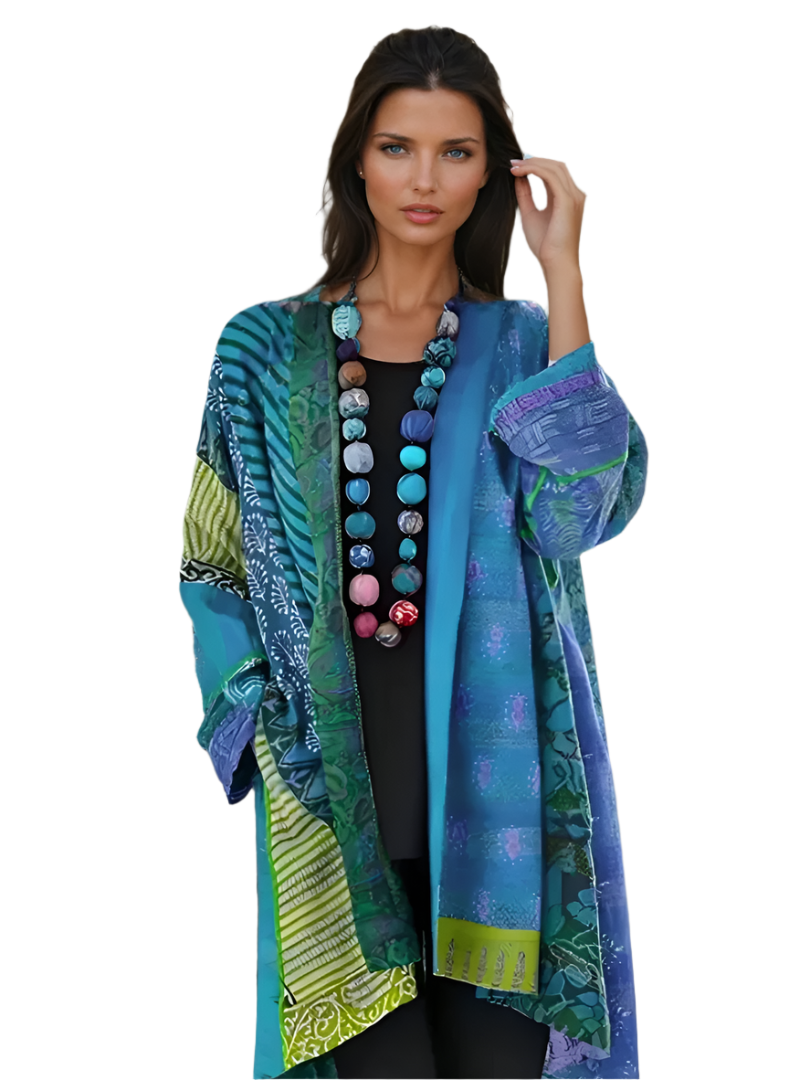 Damen Bluse Multicolor Entspanntes Design 0