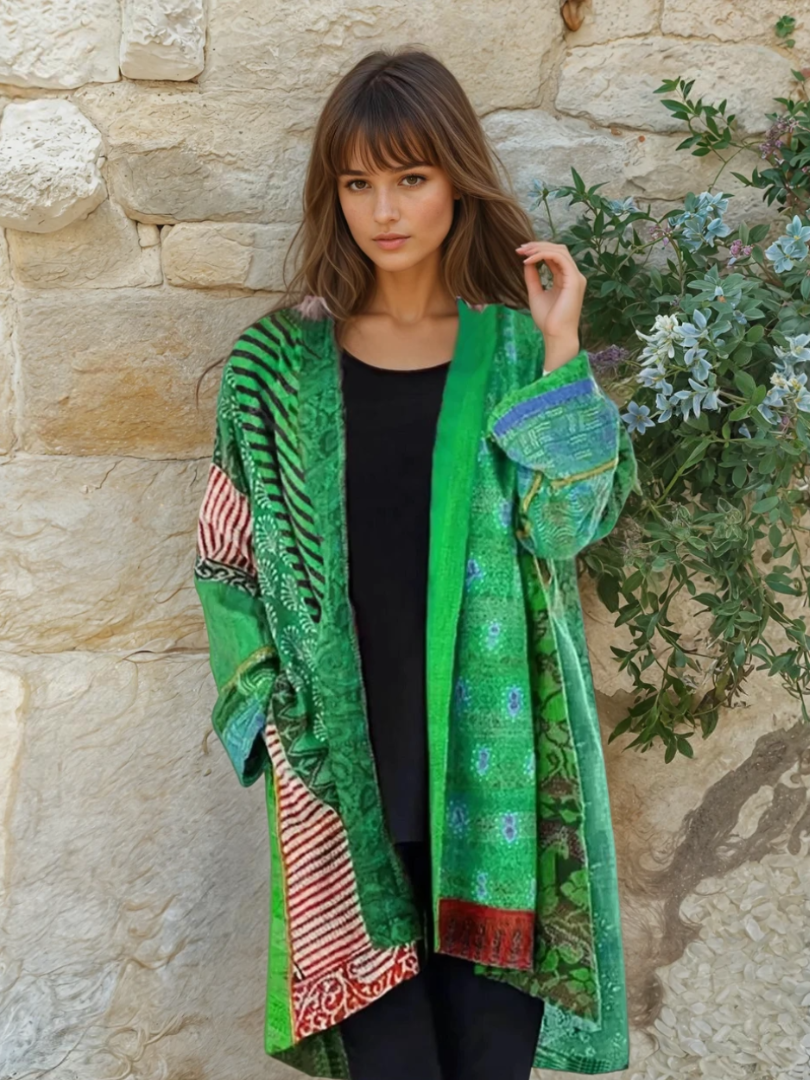 Damen Bluse Multicolor Entspanntes Design 2