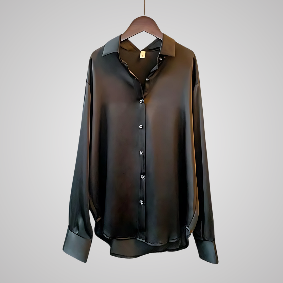 Damen Bluse Satin Elegante Passform 5