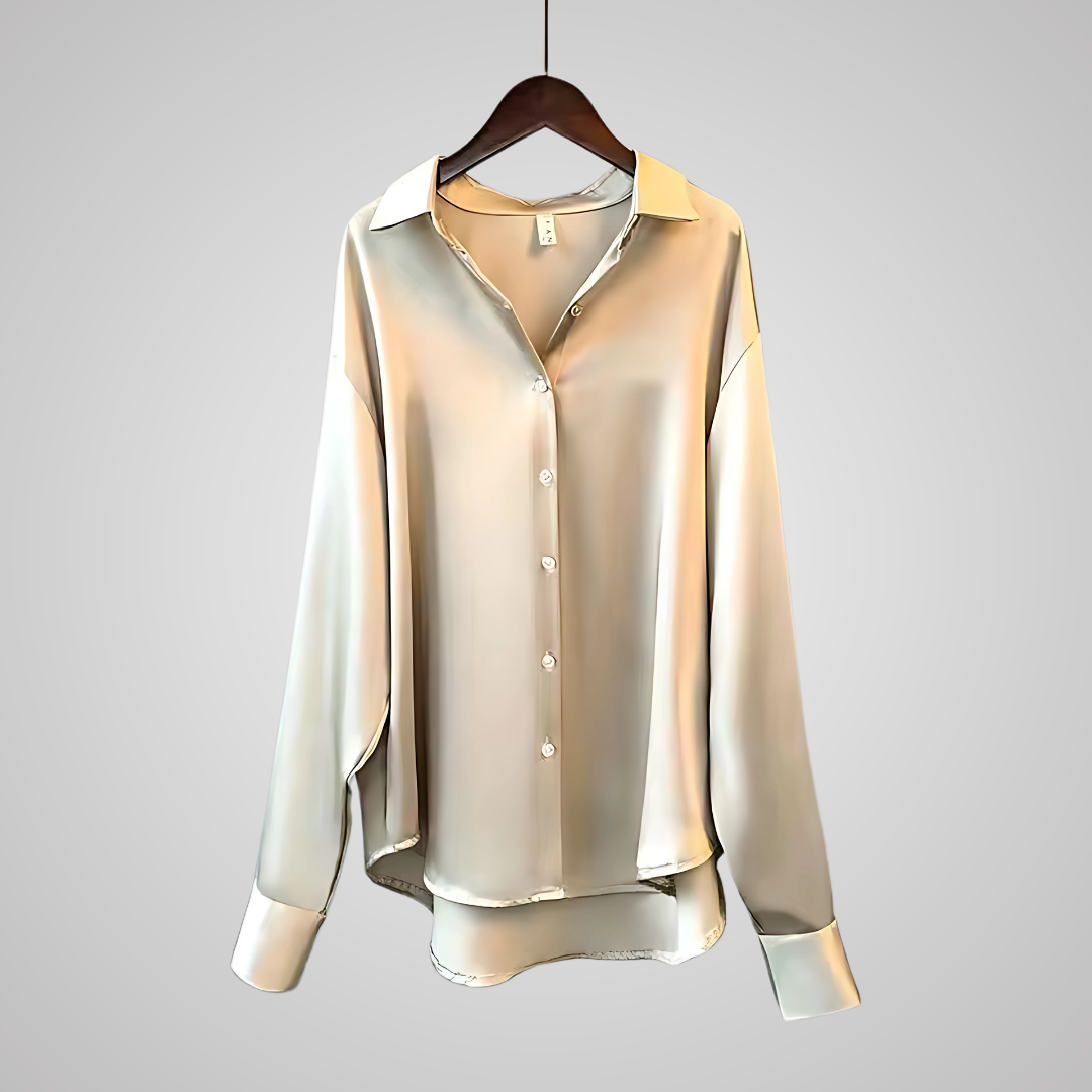 Damen Bluse Satin Elegante Passform 6