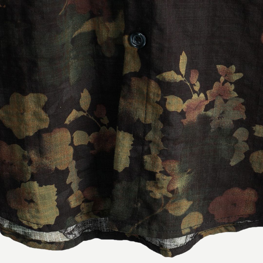 Damen Bluse mit Vintage Blumenmuster aus leichtem Stoff 4