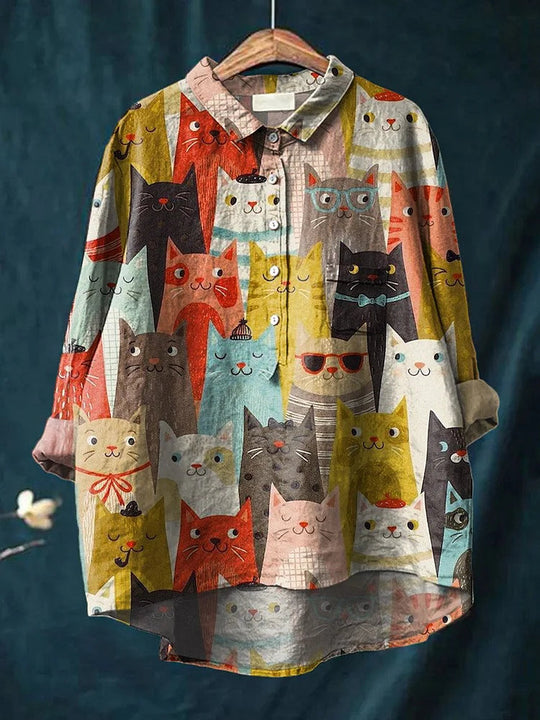 Damen Bluse mit verspieltem Druck und lässigem Schnitt 5
