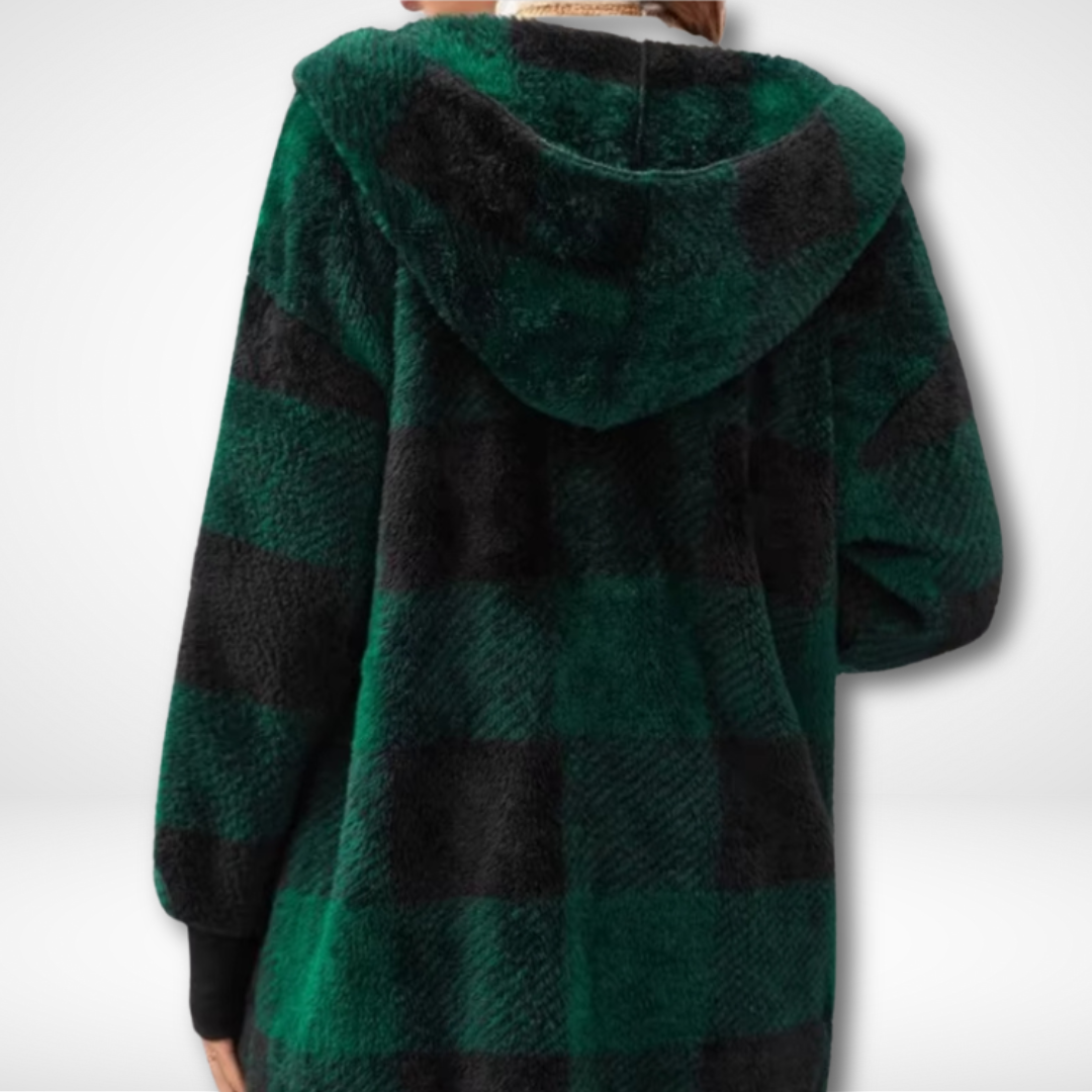 Damen Cardigan Wasserfest mit Karomuster 2