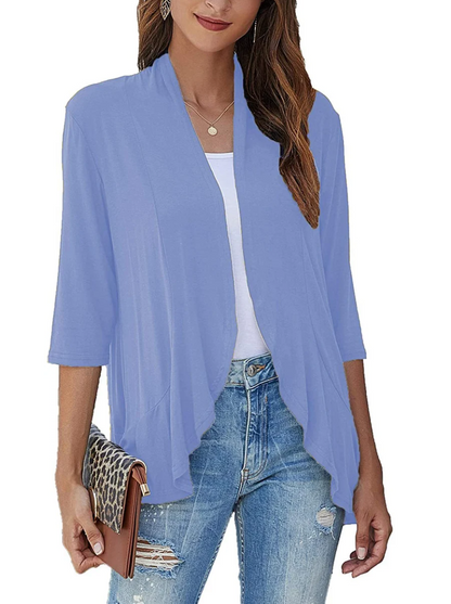 Damen Casual Weste Offene Front Weiches Material 10