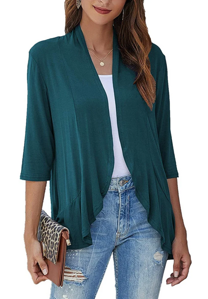 Damen Casual Weste Offene Front Weiches Material 13