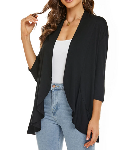 Damen Casual Weste Offene Front Weiches Material 3