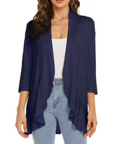 Damen Casual Weste Offene Front Weiches Material 4