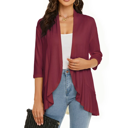 Damen Casual Weste Offene Front Weiches Material 6