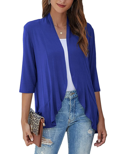 Damen Casual Weste Offene Front Weiches Material 9