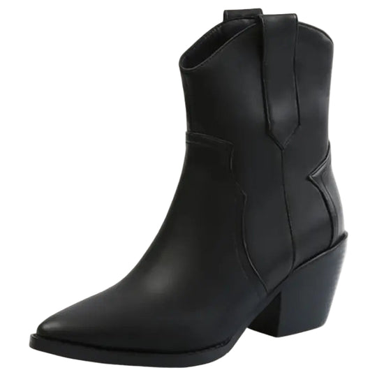 Damen Cowboylaarzen Kurze Stiefel Imitationsleder Moderner Westernstil 0
