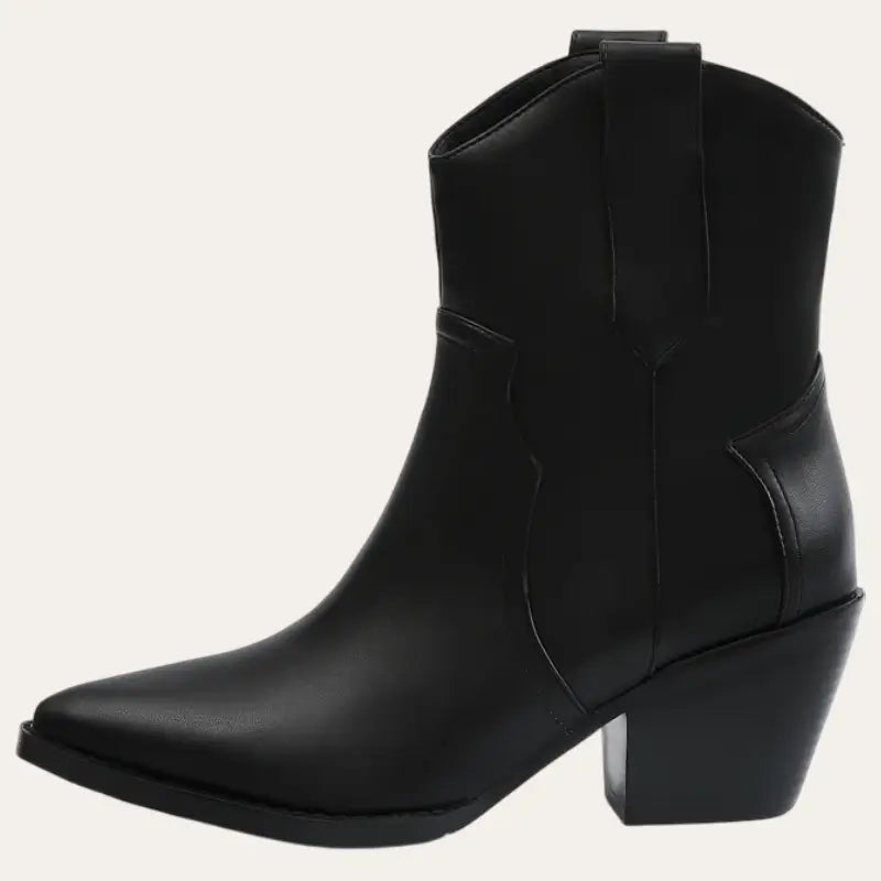 Damen Cowboylaarzen Kurze Stiefel Imitationsleder Moderner Westernstil 1