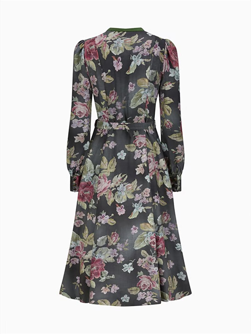 Damen Dirndlkleid Vintage mit Blumenmuster 6