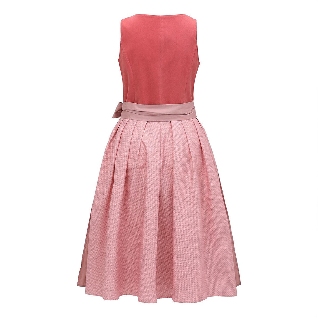 Damen Dirndlkleid mit Schürze – Traditionelles Trachtenkleid für Oktoberfest 2