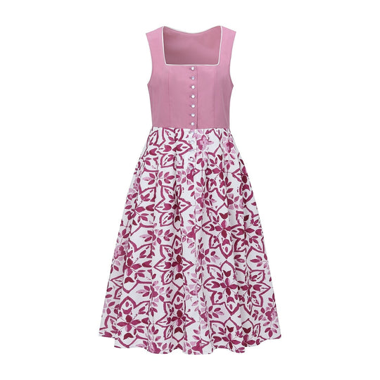Damen Dirndlkleid mit Schürze im klassischen bayerischen Stil 3