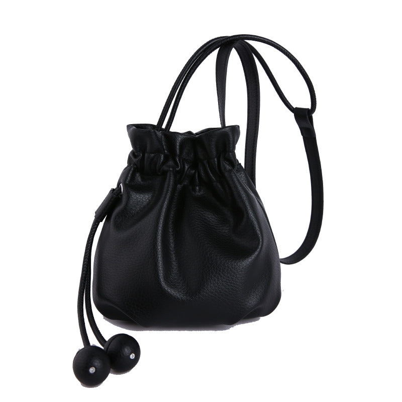 Damen Eimerhandtasche mit Kordelzug 0