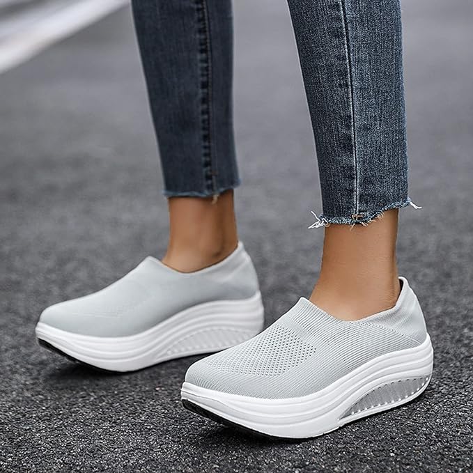 Damen Flip Flop Sneakers mit Orthopädischem Fußbett 4