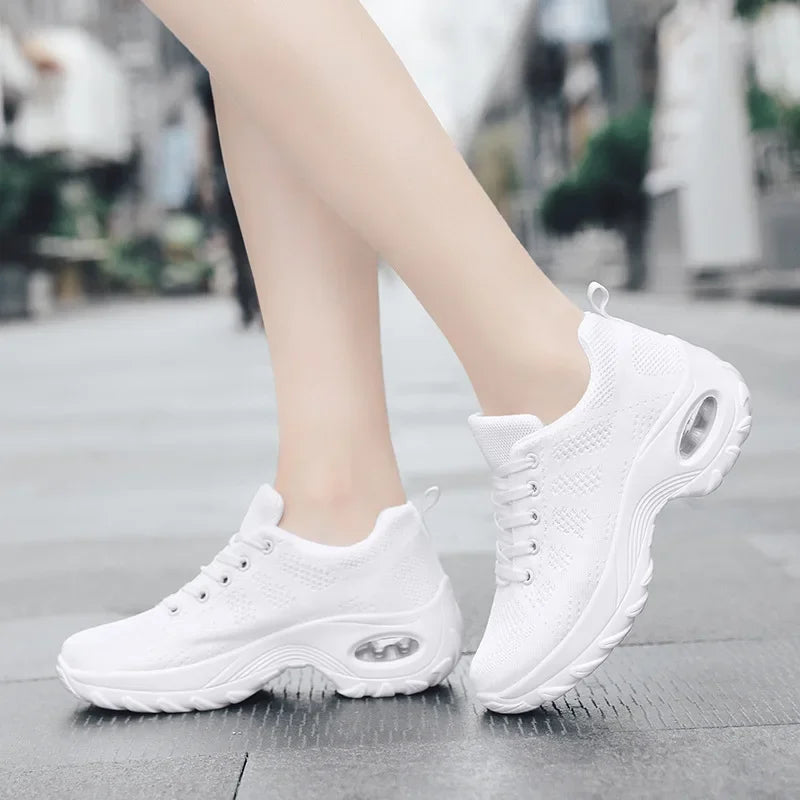 Damen Freizeit Schuhe mit Luftpolster und Dicke Sohle 2
