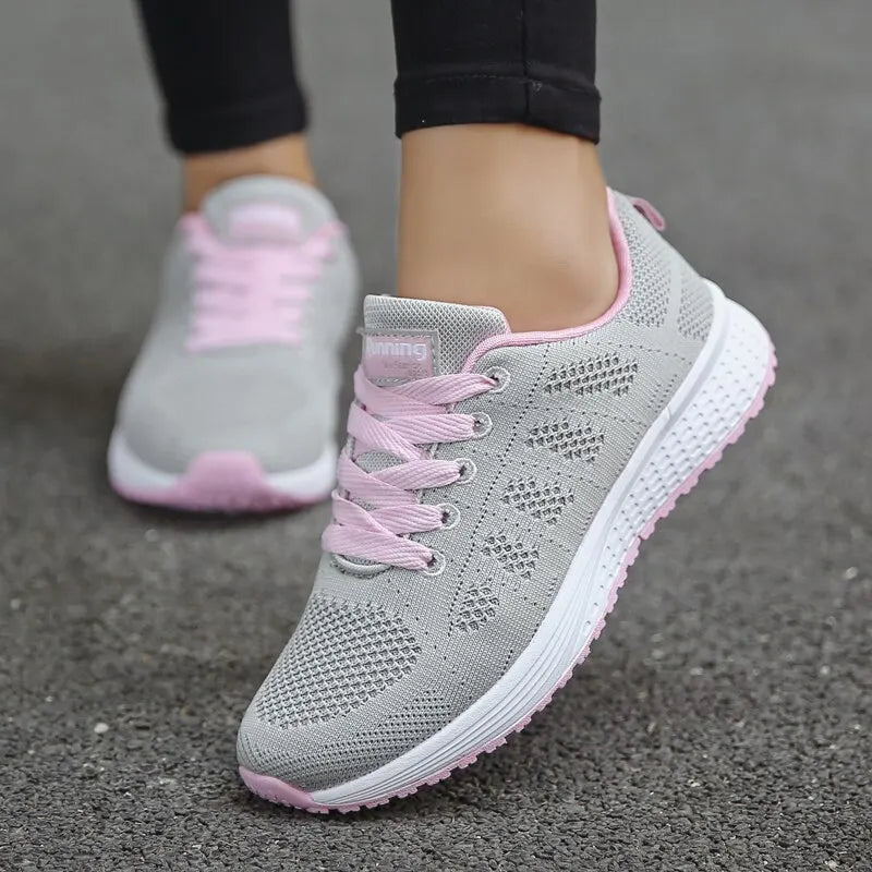 Damen Freizeitschuhe Atmungsaktive Mesh Sneakers Flach Nylon 1