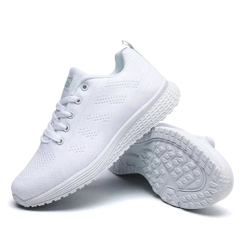 Damen Freizeitschuhe Atmungsaktive Mesh Sneakers Flach Nylon 4