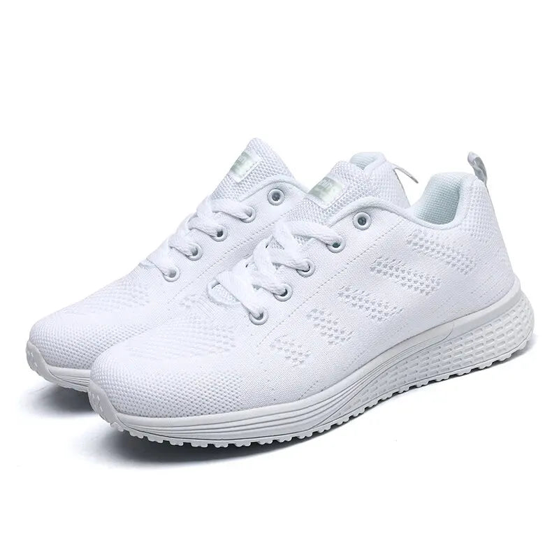 Damen Freizeitschuhe Atmungsaktive Mesh Sneakers Flach Nylon 8