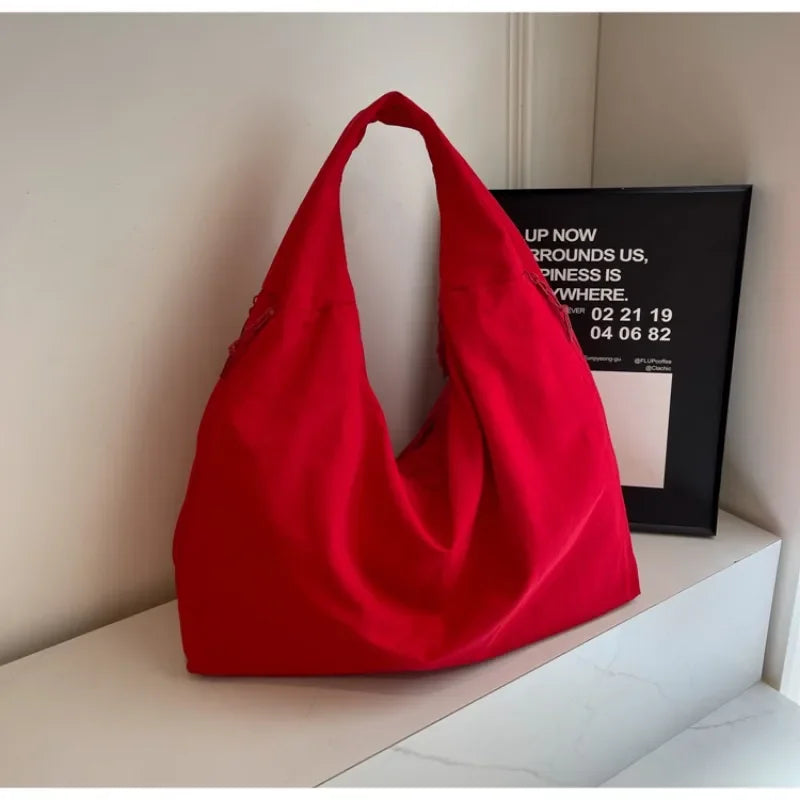 Damen Handtasche Minimalistisch Flexibles Material Große Umhängetasche 2