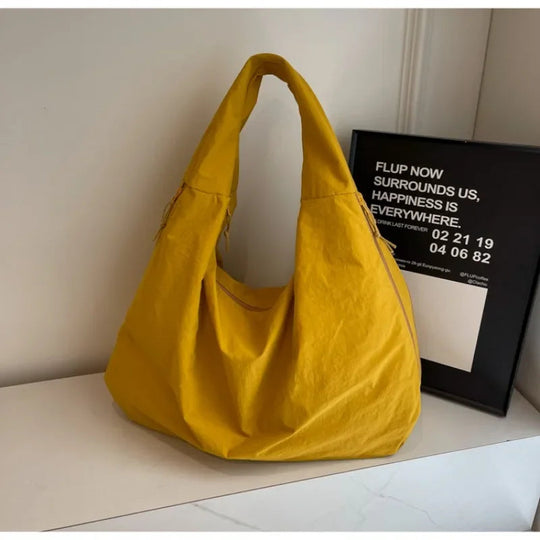 Damen Handtasche Minimalistisch Flexibles Material Große Umhängetasche 4