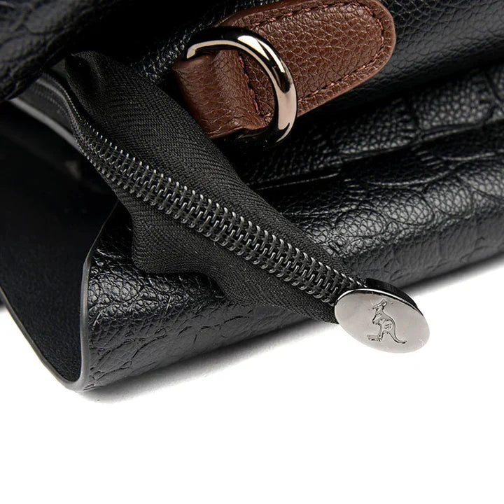Damen Handtasche Stilvoll mit Drei Fächern und Verstellbarem Schultergurt 2