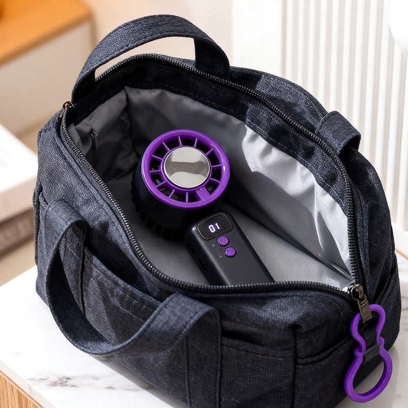 Damen Handventilator Modernes Design mit LED-Anzeige und USB-Ladefunktion 3