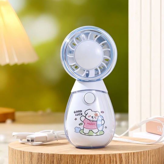 Damen Handventilator Tierdesign Ergonomisch USB Aufladbar Kompakt 0