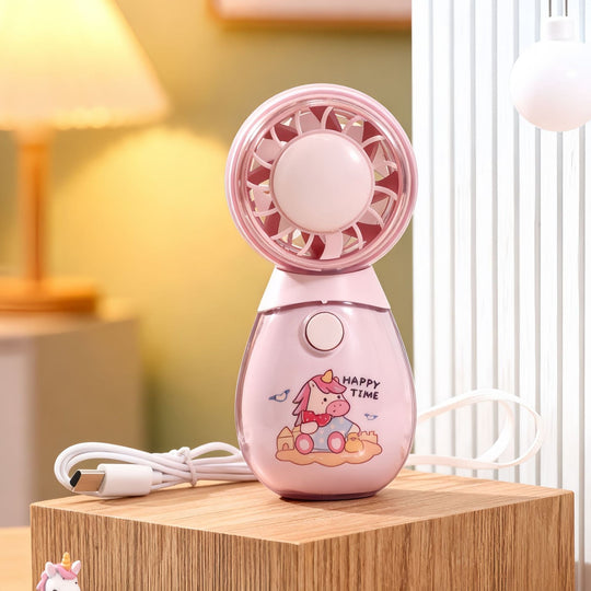 Damen Handventilator Tierdesign Ergonomisch USB Aufladbar Kompakt 11