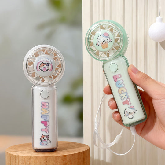 Damen Handventilator Tierdesign Ergonomisch USB Aufladbar Kompakt 2