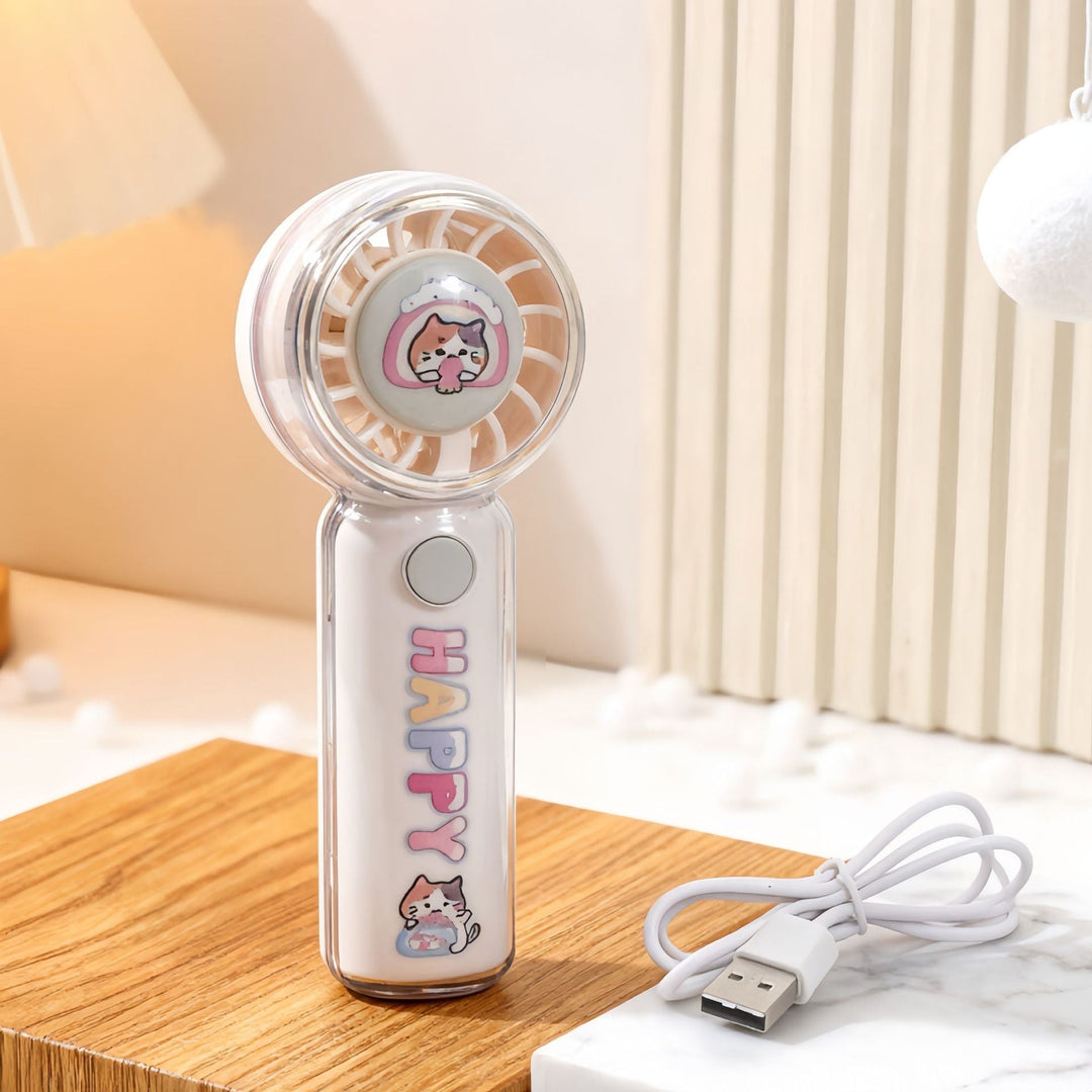 Damen Handventilator Tierdesign Ergonomisch USB Aufladbar Kompakt 6