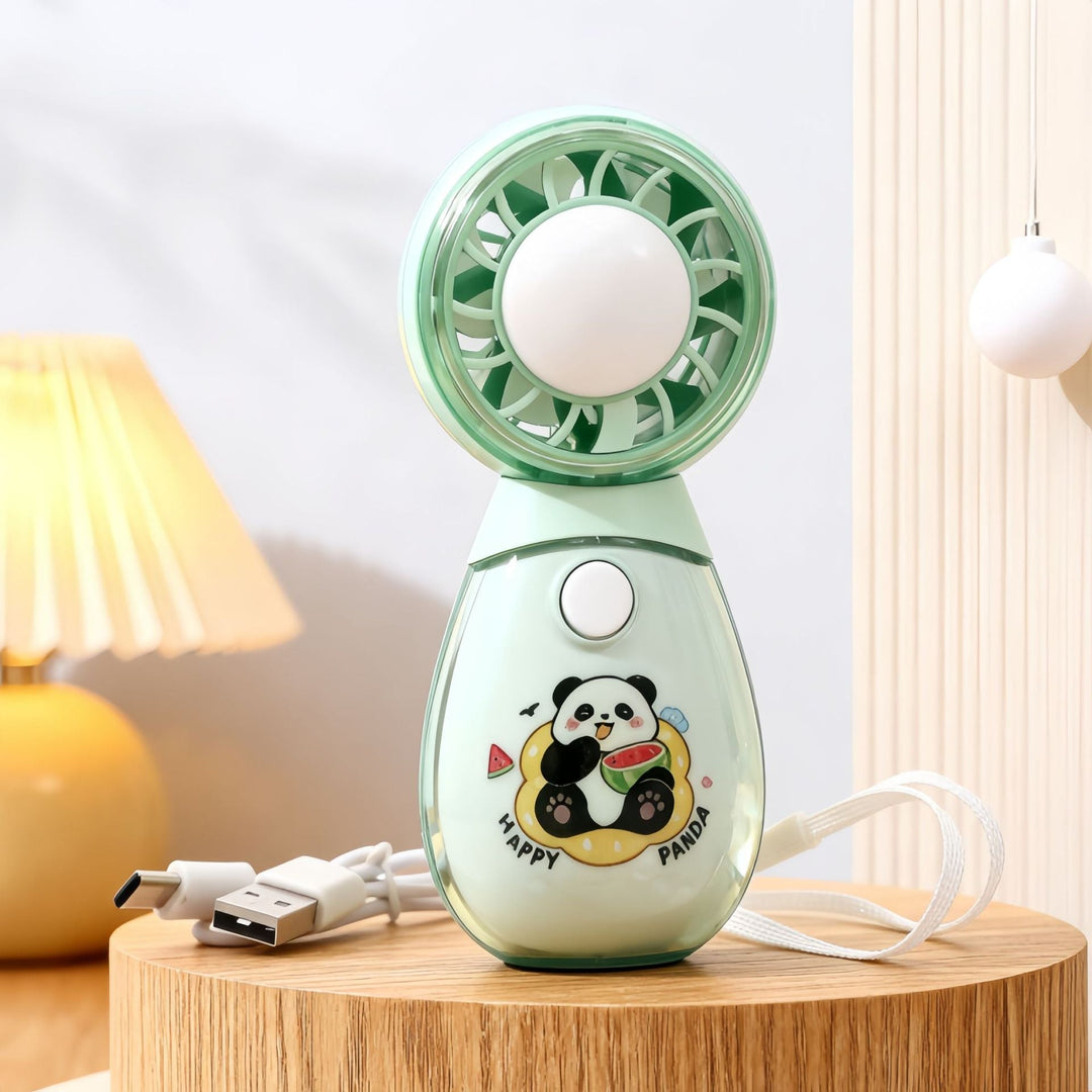 Damen Handventilator Tierdesign Ergonomisch USB Aufladbar Kompakt 9