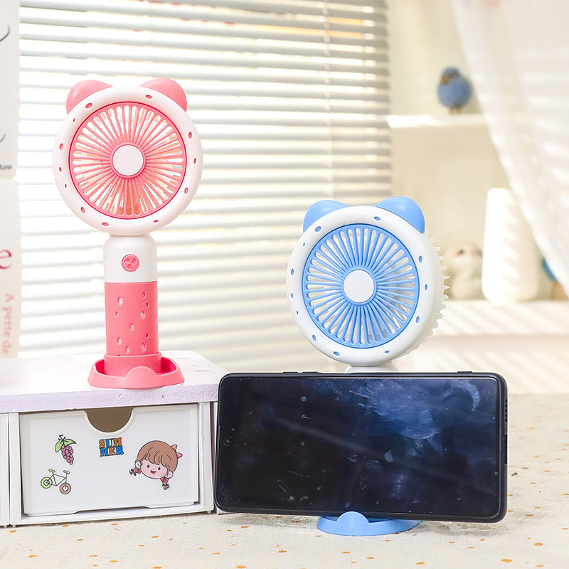 Damen Handventilator Tierdesign Tragbar USB Leise für Innen und Außen 3