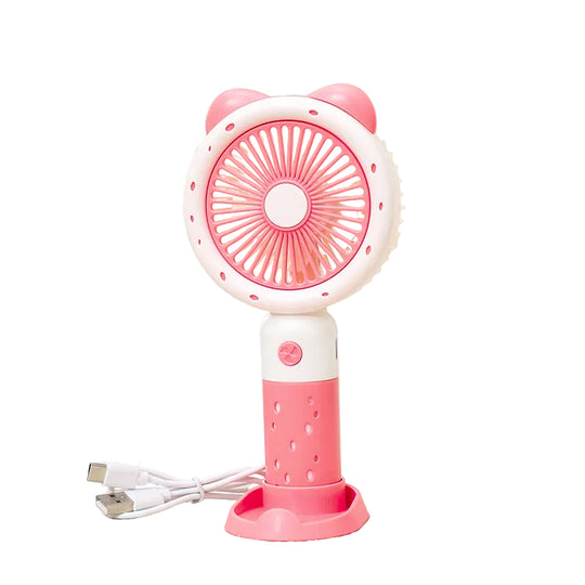 Damen Handventilator Tierdesign Tragbar USB Leise für Innen und Außen 7