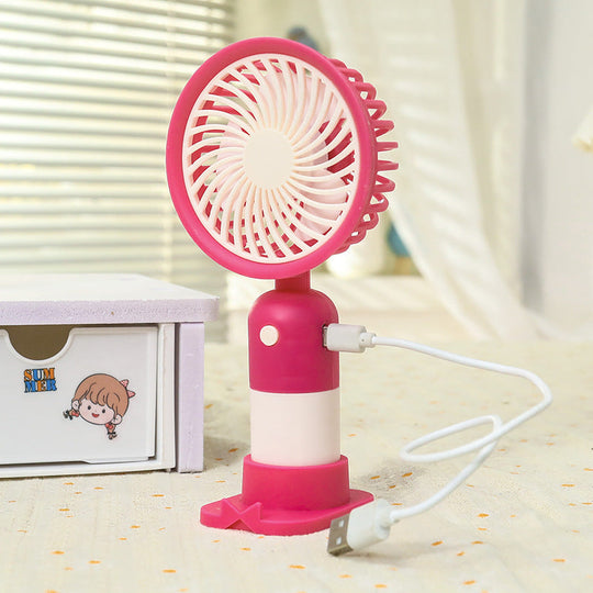 Damen Handventilator Tragbar USB Mini Ventilator Kompakt mit 3 Geschwindigkeiten 4