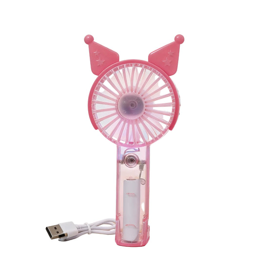Damen Handventilator Tragbar mit Sprühfunktion und LED-Beleuchtung 6