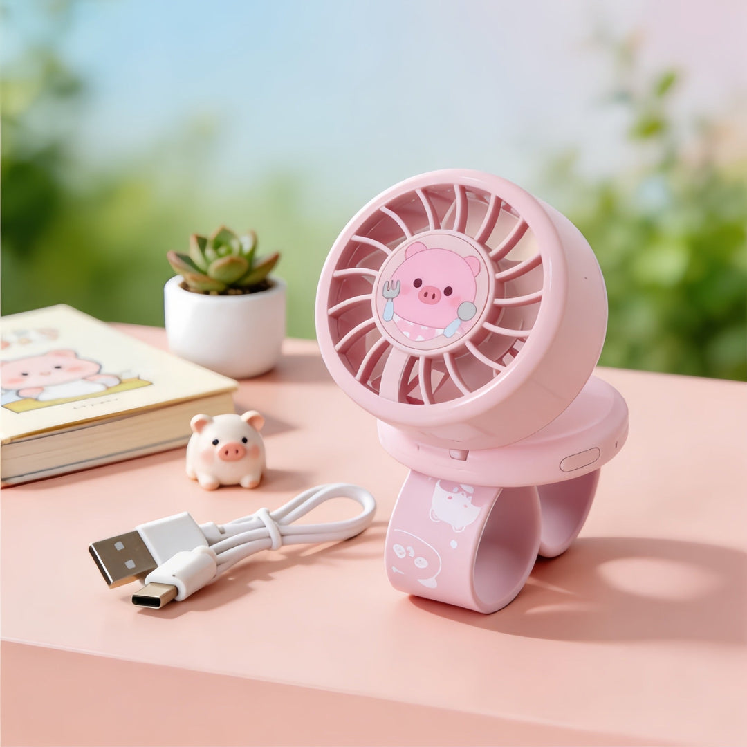 Damen Handventilator Tragbar mit Tierdesign für Unterwegs 4