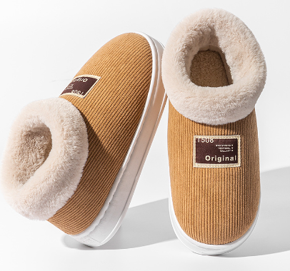 Damen Hausschuhe Warme Pantoffeln Imitationsfell TPR-Sohle 3